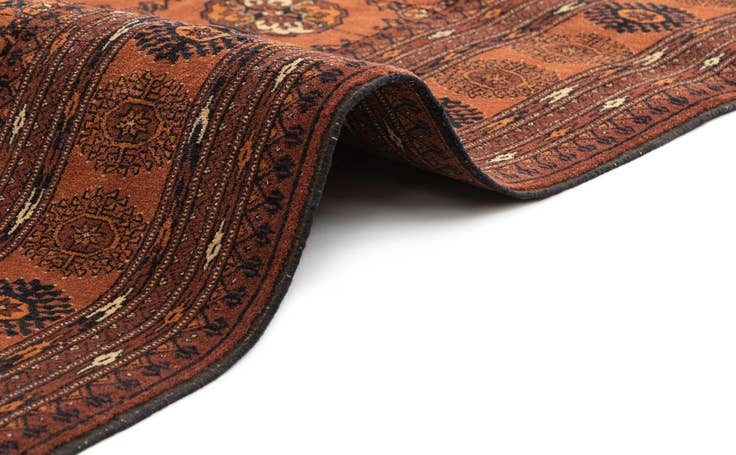 Detail image of 4' 2 x 6' 2 Hand Knotted Afghan Akhche Oriental Wool Rug