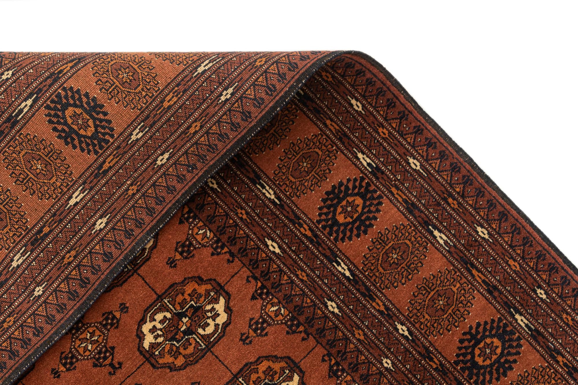 4' 2 x 6' 2 Hand Knotted Afghan Akhche Oriental Wool Rug