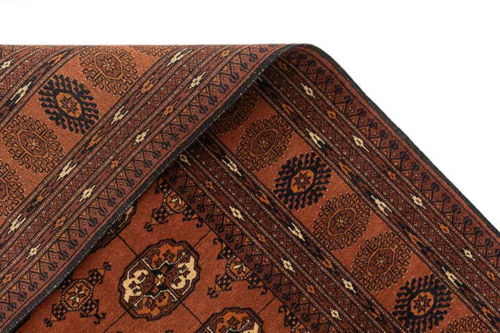 4' 2 x 6' 2 Hand Knotted Afghan Akhche Oriental Wool Rug