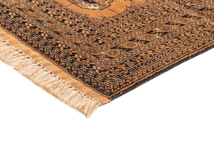 4' 1 x 6' 1 Hand Knotted Afghan Akhche Oriental Wool Rug