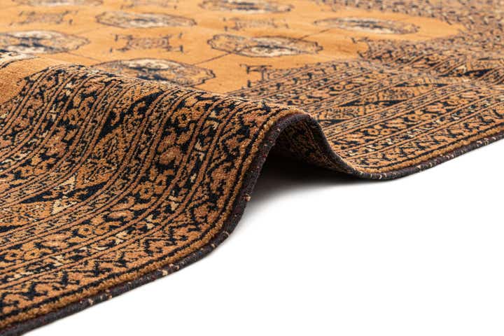 4' 1 x 6' 1 Hand Knotted Afghan Akhche Oriental Wool Rug