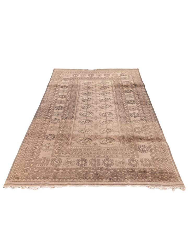 3' 10 x 6' Hand Knotted Afghan Akhche Oriental Wool Rug