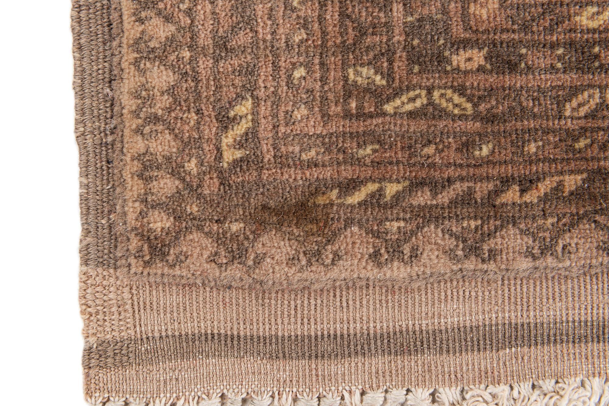 3' 10 x 6' Hand Knotted Afghan Akhche Oriental Wool Rug
