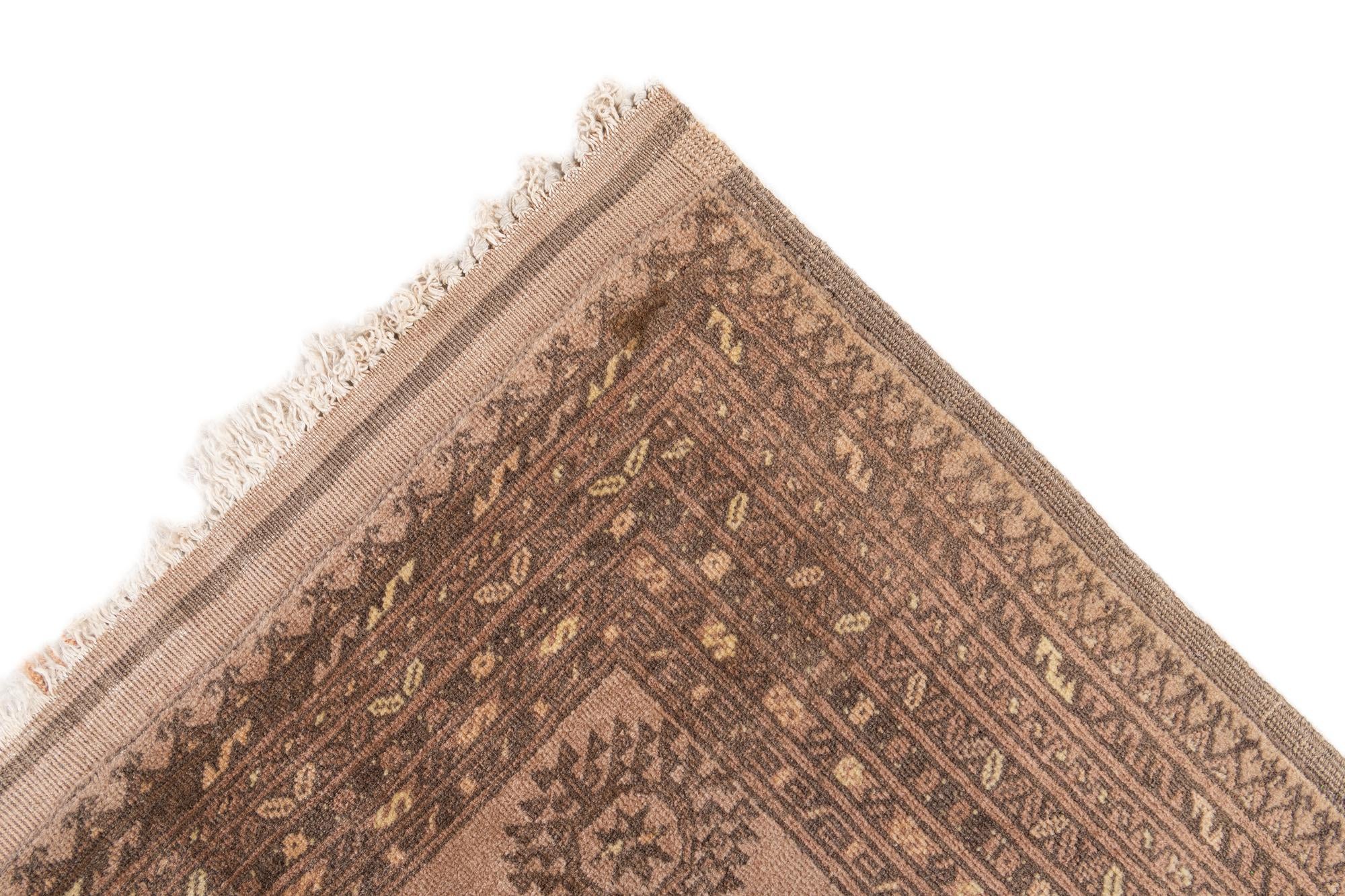 3' 10 x 6' Hand Knotted Afghan Akhche Oriental Wool Rug