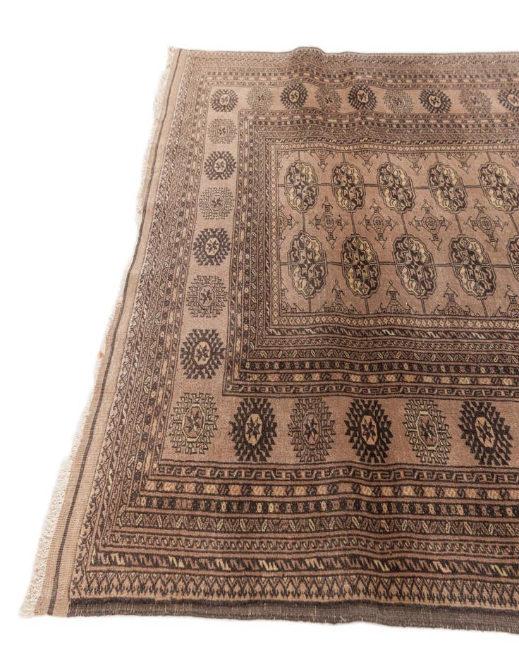 Detail image of 3' 10 x 6' Hand Knotted Afghan Akhche Oriental Wool Rug