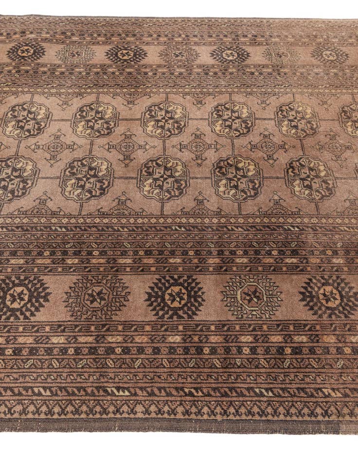Detail image of 3' 10 x 6' Hand Knotted Afghan Akhche Oriental Wool Rug