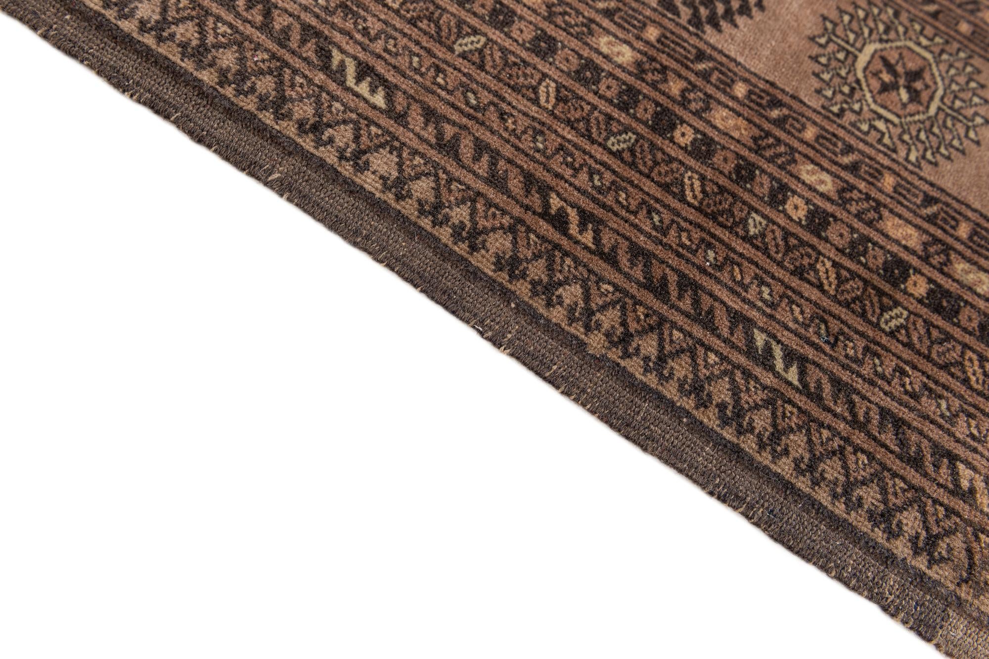 3' 10 x 6' Hand Knotted Afghan Akhche Oriental Wool Rug