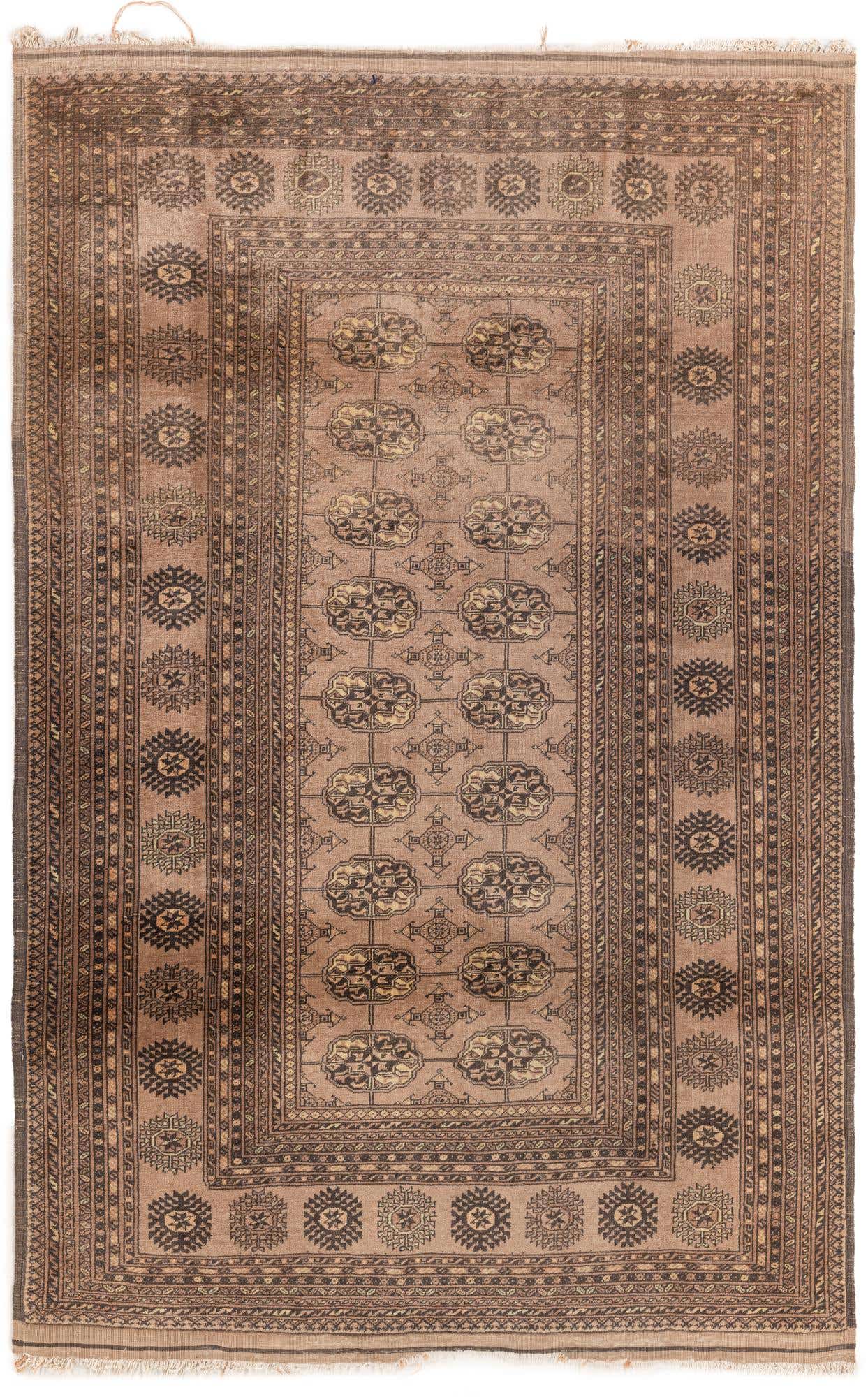 3' 10 x 6' Hand Knotted Afghan Akhche Oriental Wool Rug