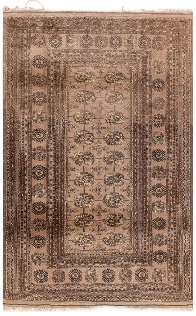 3' 10 x 6' Hand Knotted Afghan Akhche Oriental Wool Rug