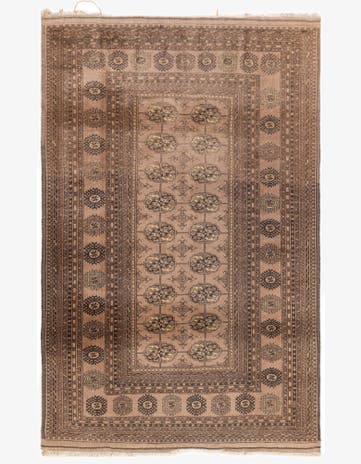 3' 10 x 6' Hand Knotted Afghan Akhche Oriental Wool Rug