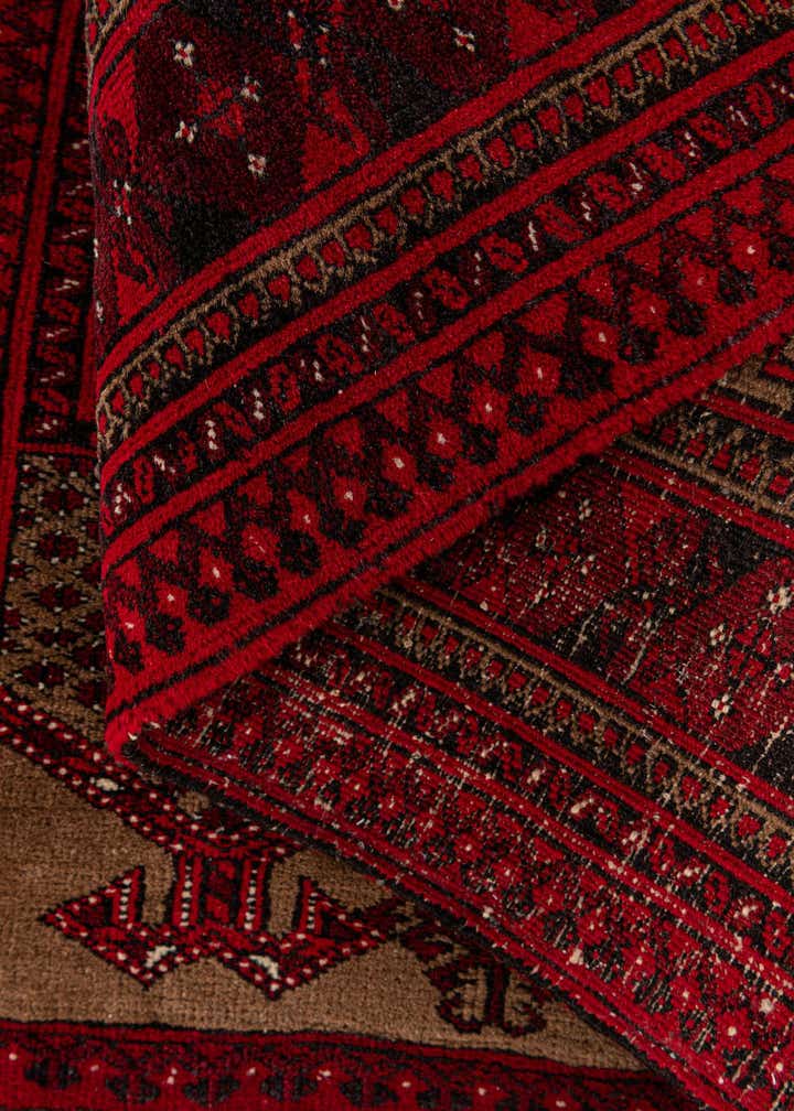 2' 8 x 3' 10 Hand Knotted Afghan Ersari Wool Rug