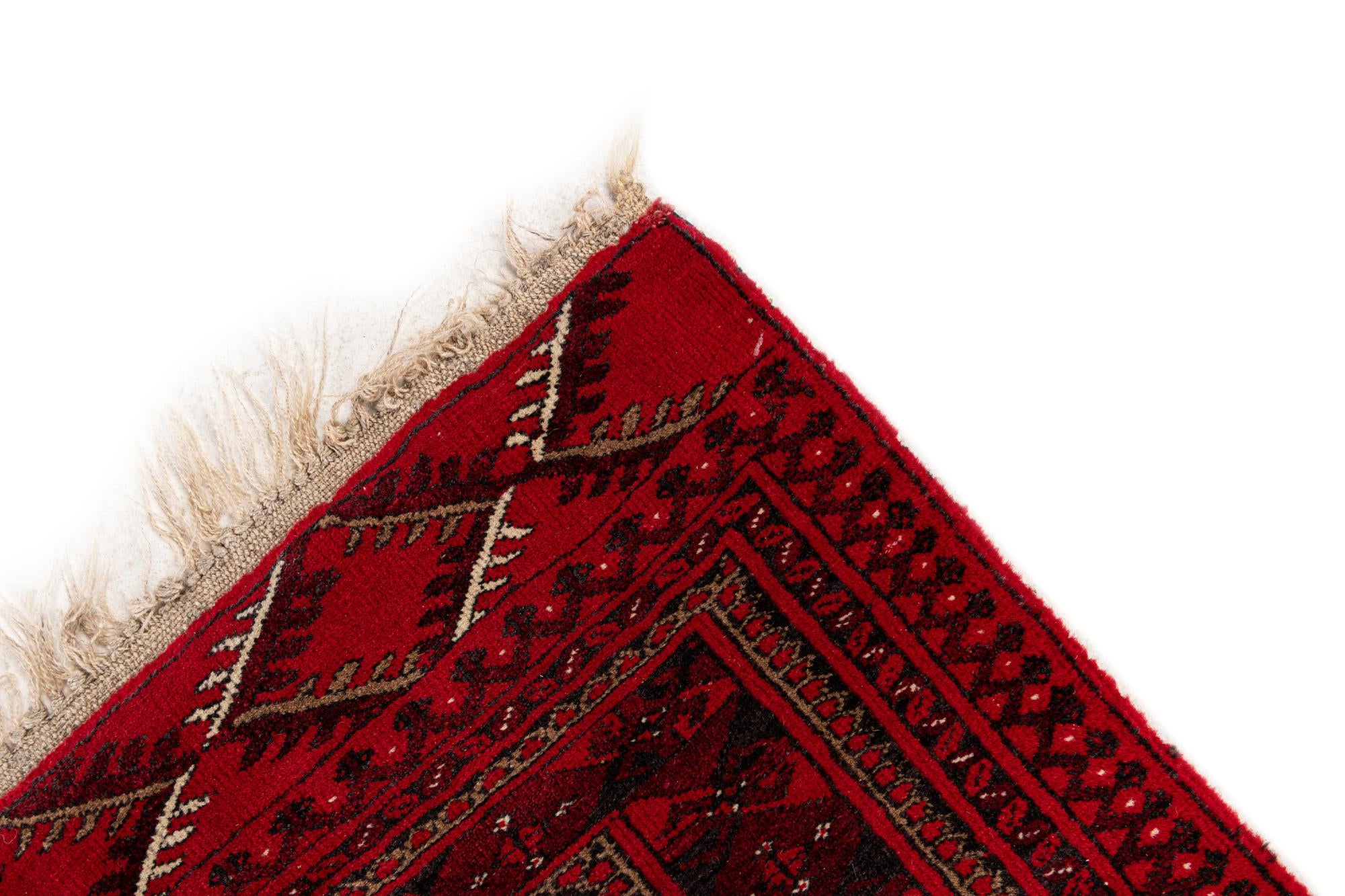 2' 8 x 3' 10 Hand Knotted Afghan Ersari Wool Rug