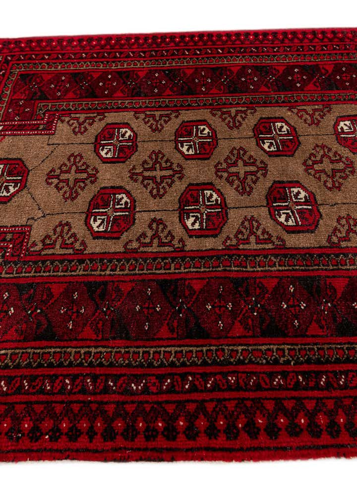2' 8 x 3' 10 Hand Knotted Afghan Ersari Wool Rug