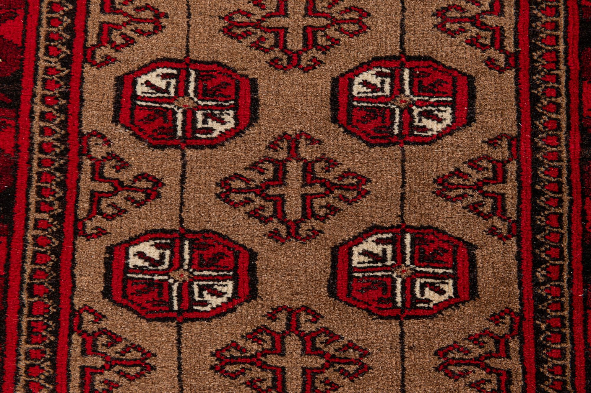 2' 8 x 3' 10 Hand Knotted Afghan Ersari Wool Rug