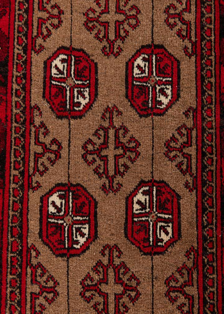 2' 8 x 3' 10 Hand Knotted Afghan Ersari Wool Rug