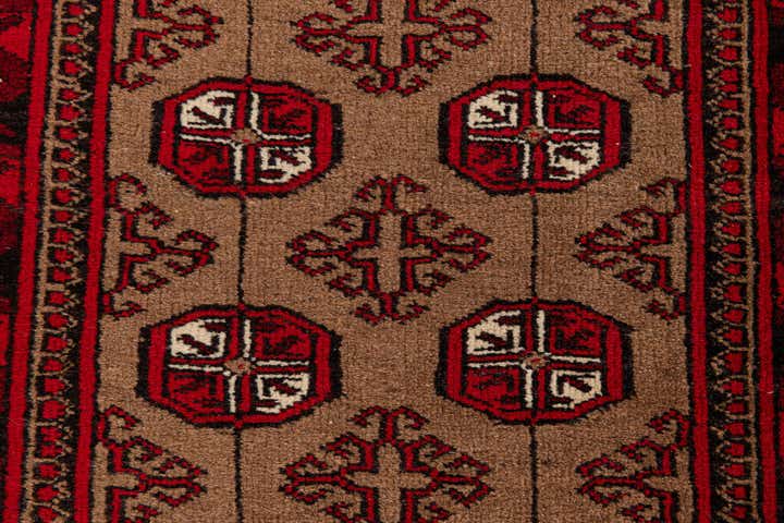 2' 8 x 3' 10 Hand Knotted Afghan Ersari Wool Rug