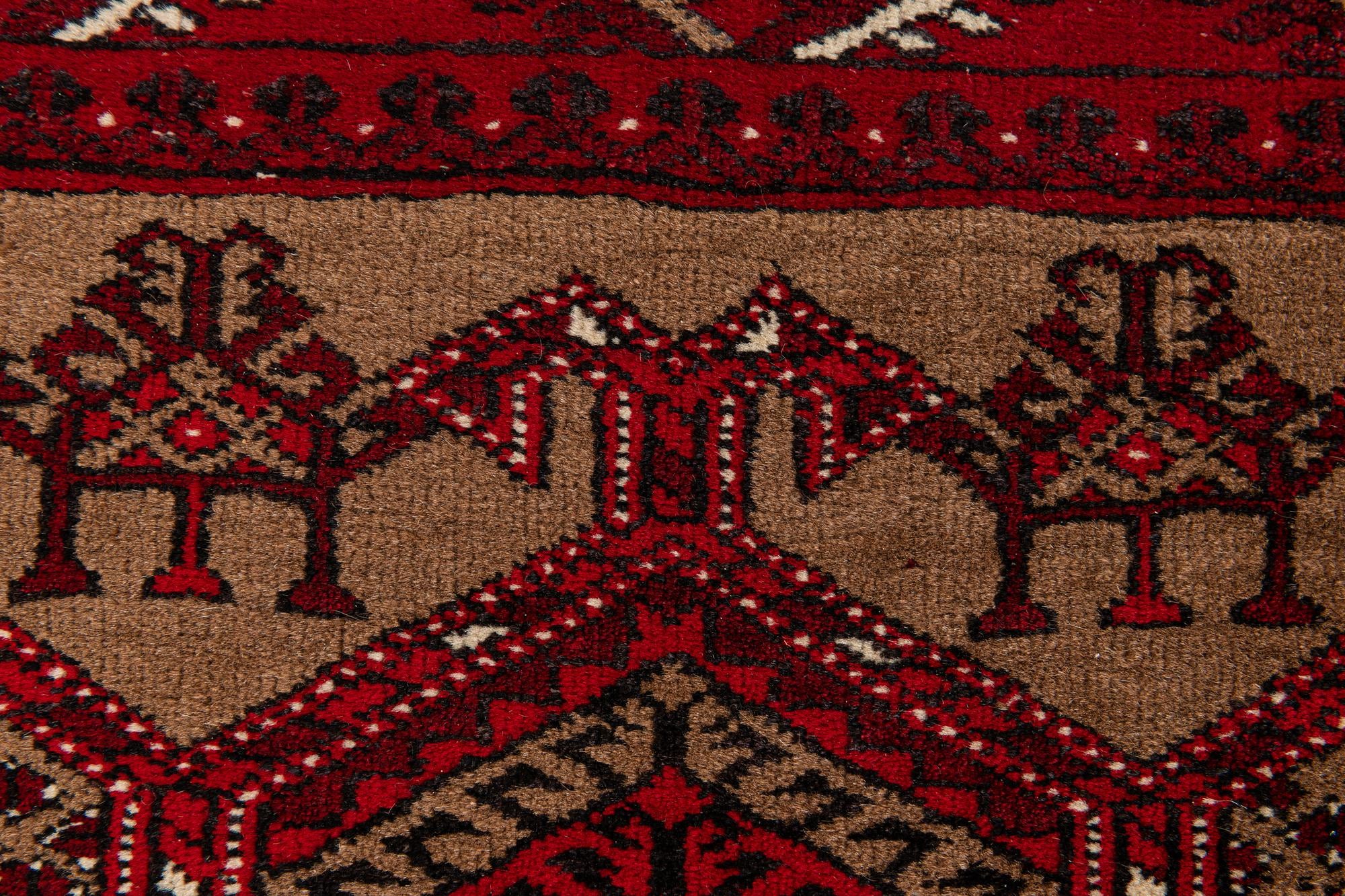 2' 8 x 3' 10 Hand Knotted Afghan Ersari Wool Rug