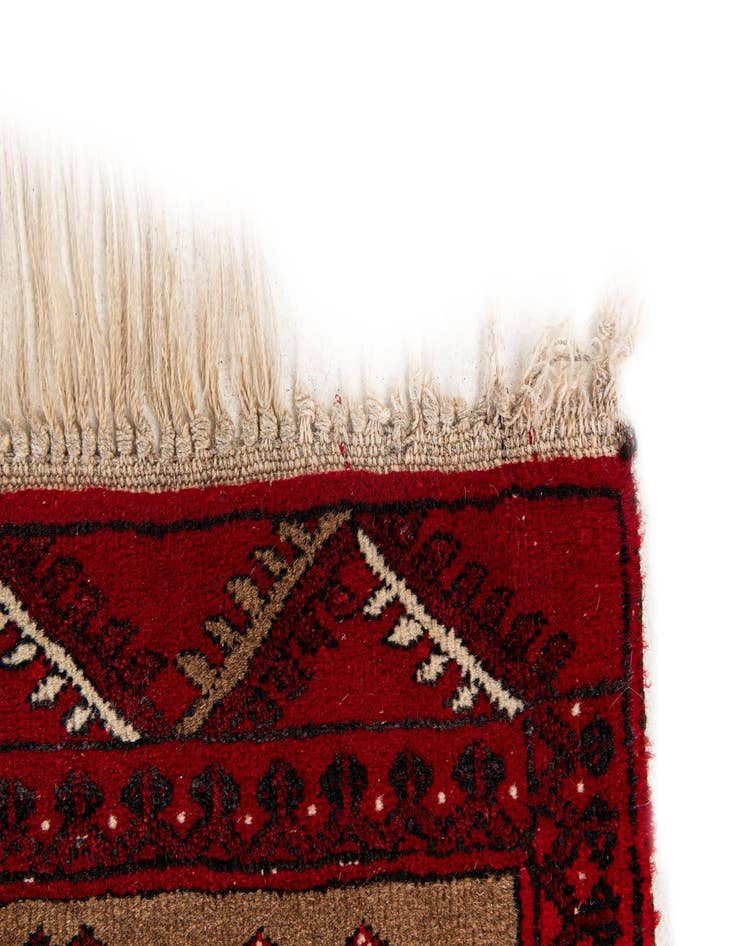 Detail image of 2' 8 x 3' 10  Hand Knotted Afghan Ersari Wool Rug