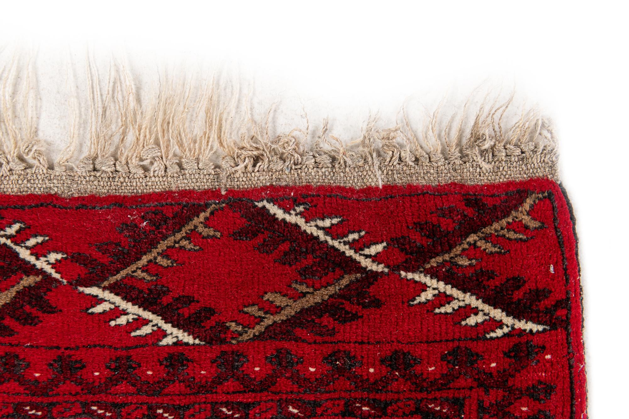 2' 8 x 3' 10 Hand Knotted Afghan Ersari Wool Rug