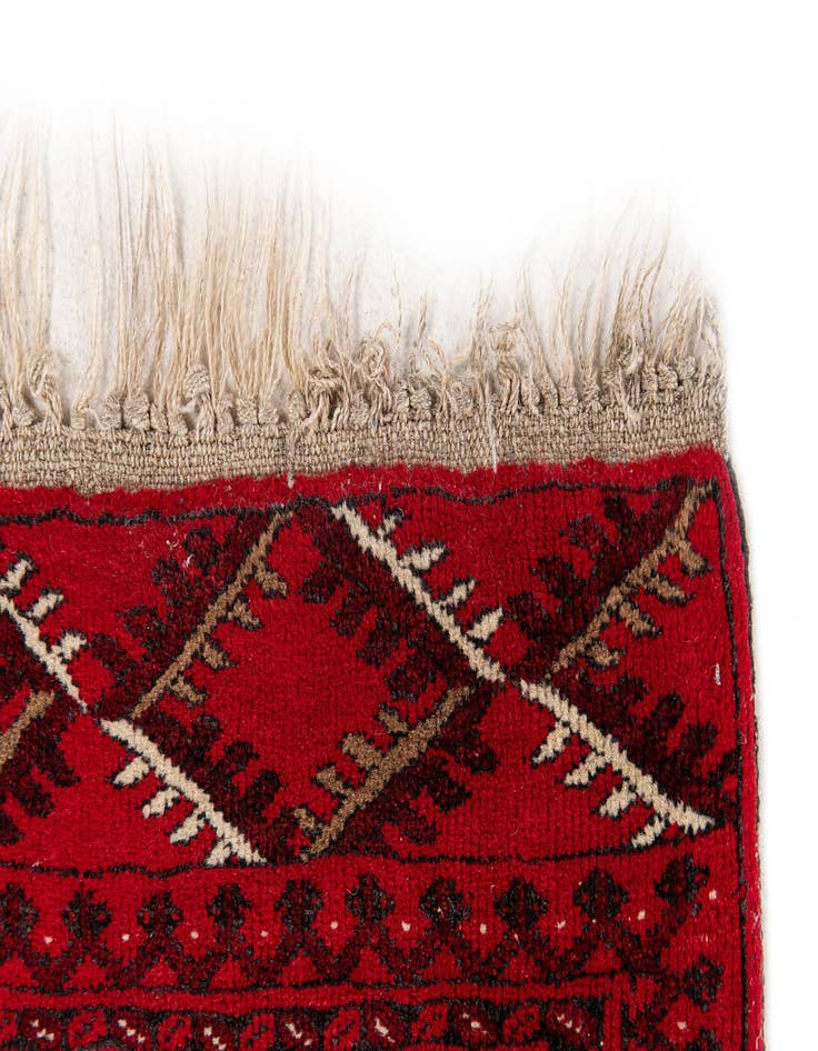 Detail image of 2' 8 x 3' 10  Hand Knotted Afghan Ersari Wool Rug