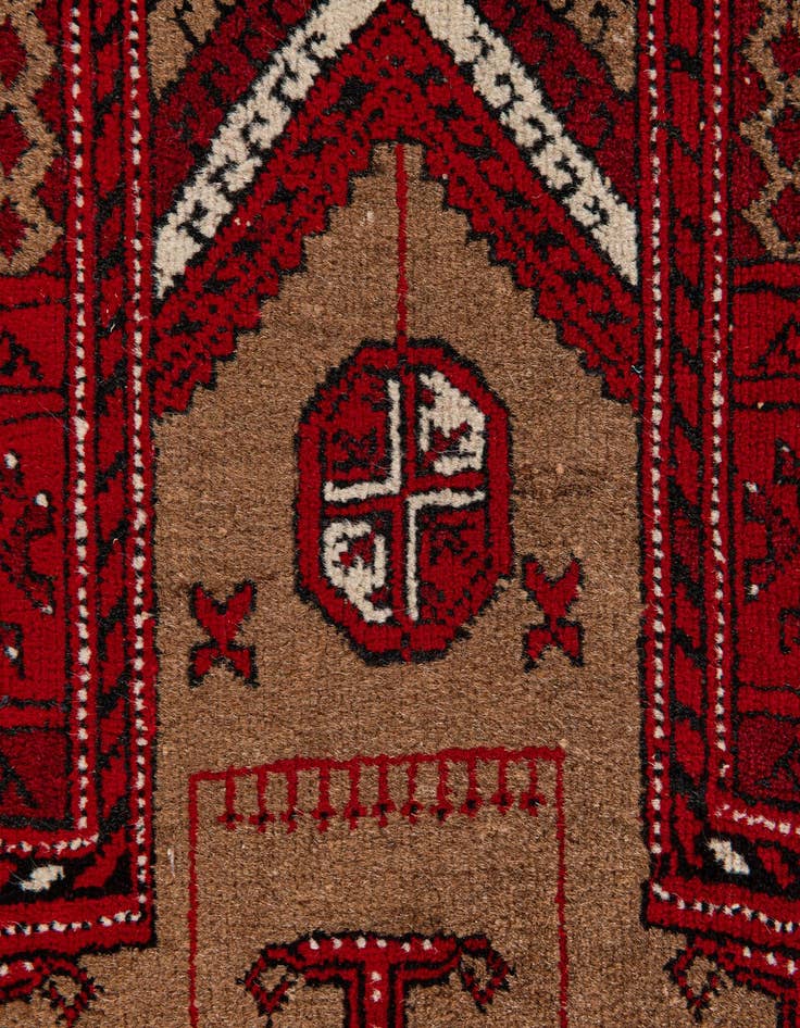 Detail image of 2' 7 x 4'  Hand Knotted Afghan Ersari Wool Rug