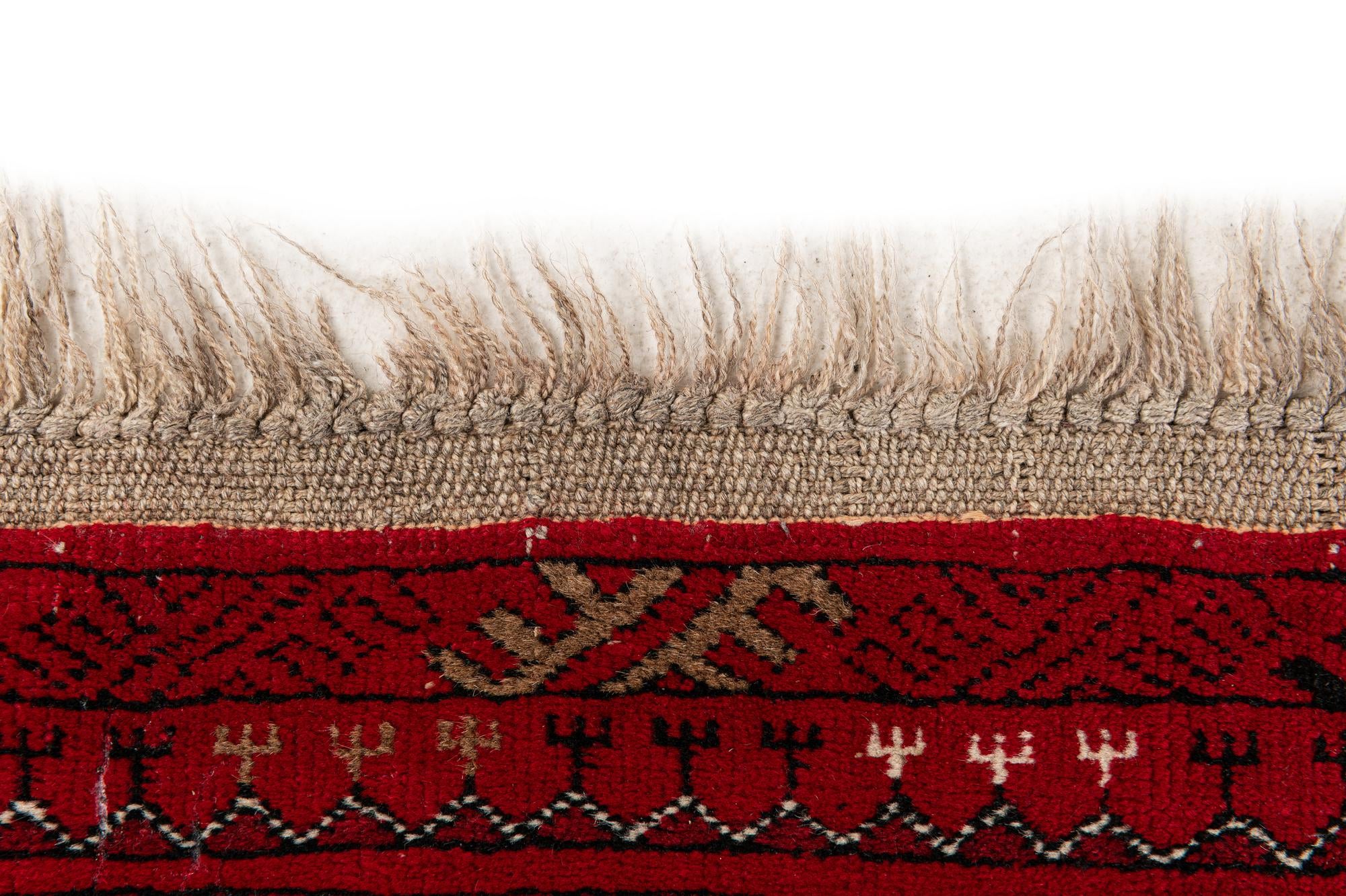2' 7 x 4' Hand Knotted Afghan Ersari Wool Rug