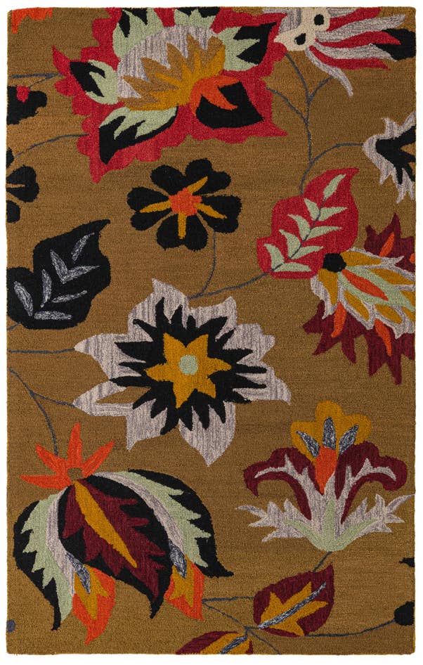 Detail image of 5' 1 x 8' 1 Agra Wool Rug