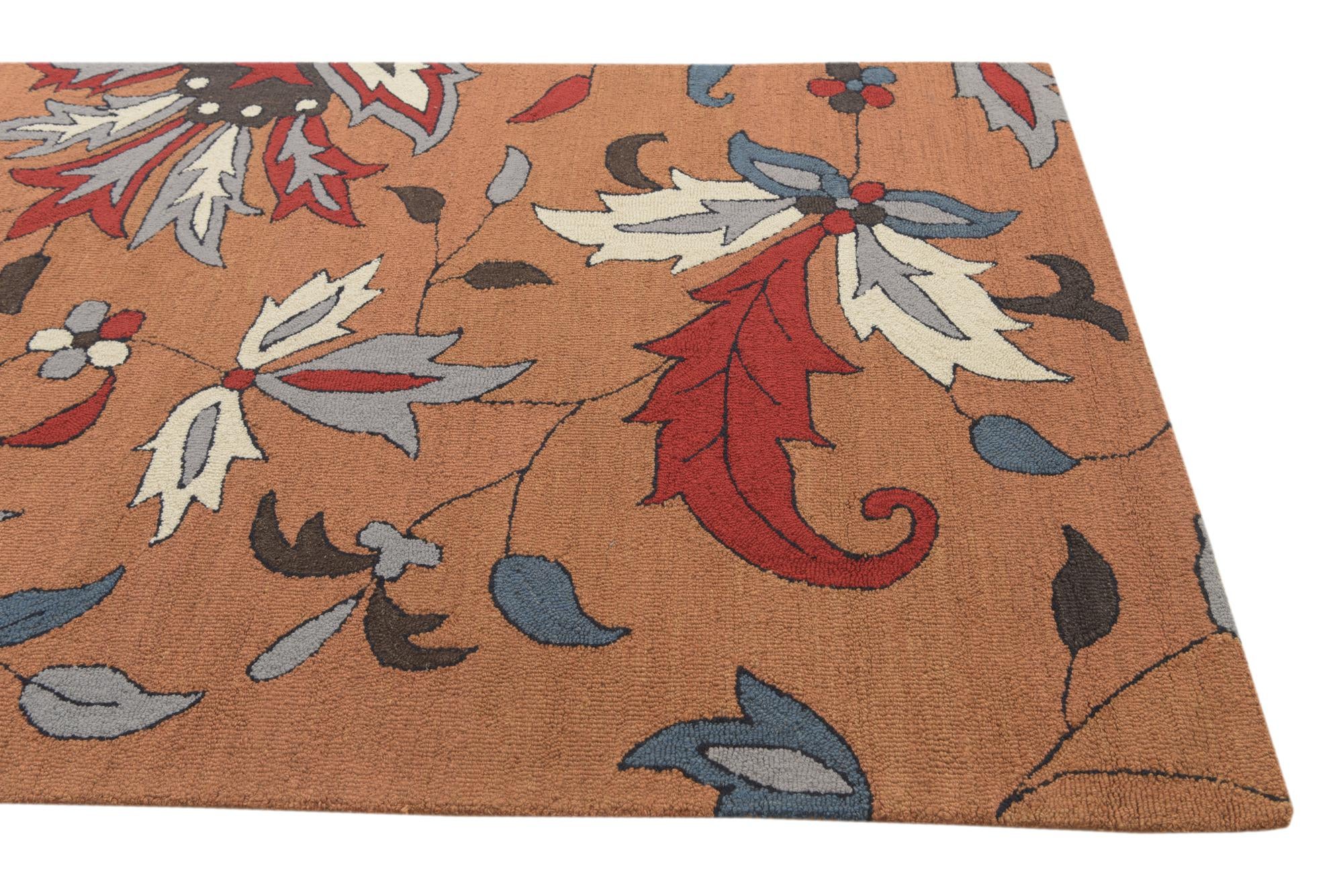 5' 1 x 8' Agra Wool Rug