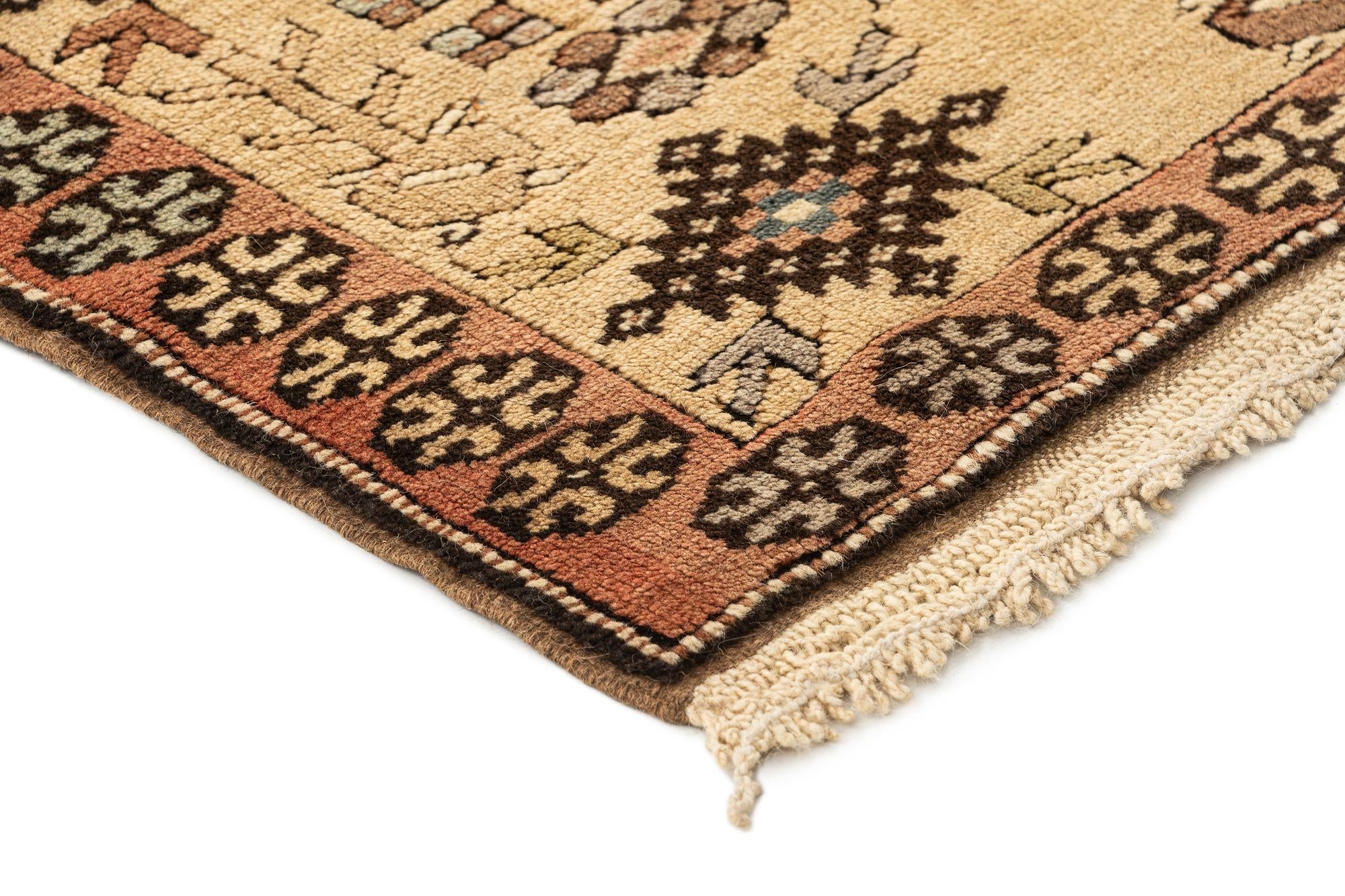 3' 8 x 6' 1 Hand Knotted Anatolian Wool Rug