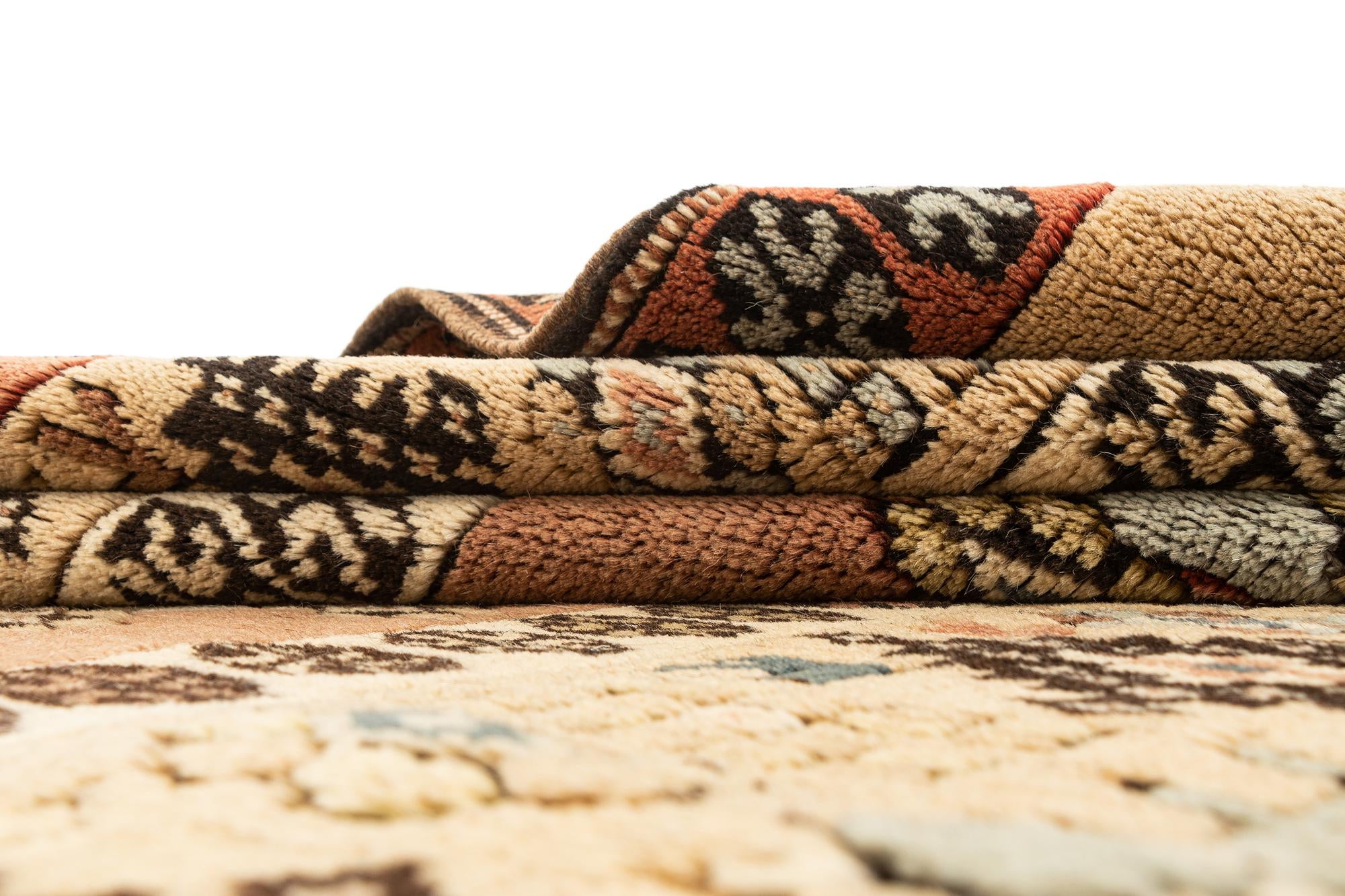 3' 8 x 6' 1 Hand Knotted Anatolian Wool Rug