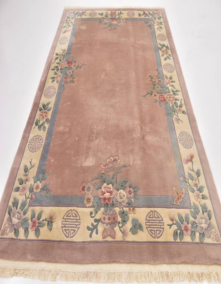 Detail image of 6' 6 x 9' 8 Hand Knotted Antique Finish Wool Rug