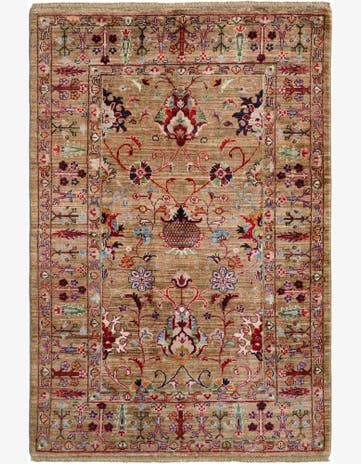 4' x 6' Hand Knotted Ariana Ziegler Rug