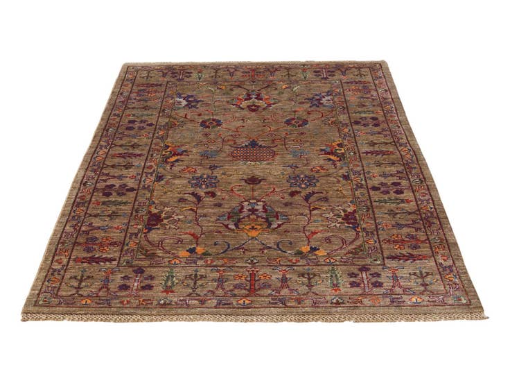 Detail image of 4' 1 x 5' 11 Hand Knotted Ariana Ziegler Rug