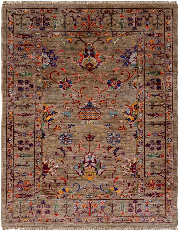 Detail image of 4' 1 x 5' 11 Hand Knotted Ariana Ziegler Rug