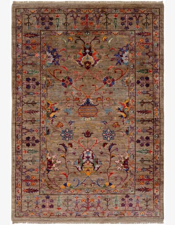 4' 1 x 5' 11 Hand Knotted Ariana Ziegler Rug