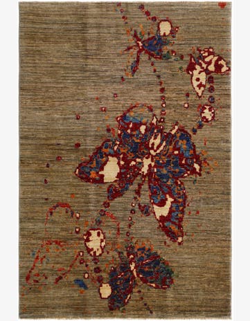 4' x 5' 11 Hand Knotted Ariana Ziegler Rug