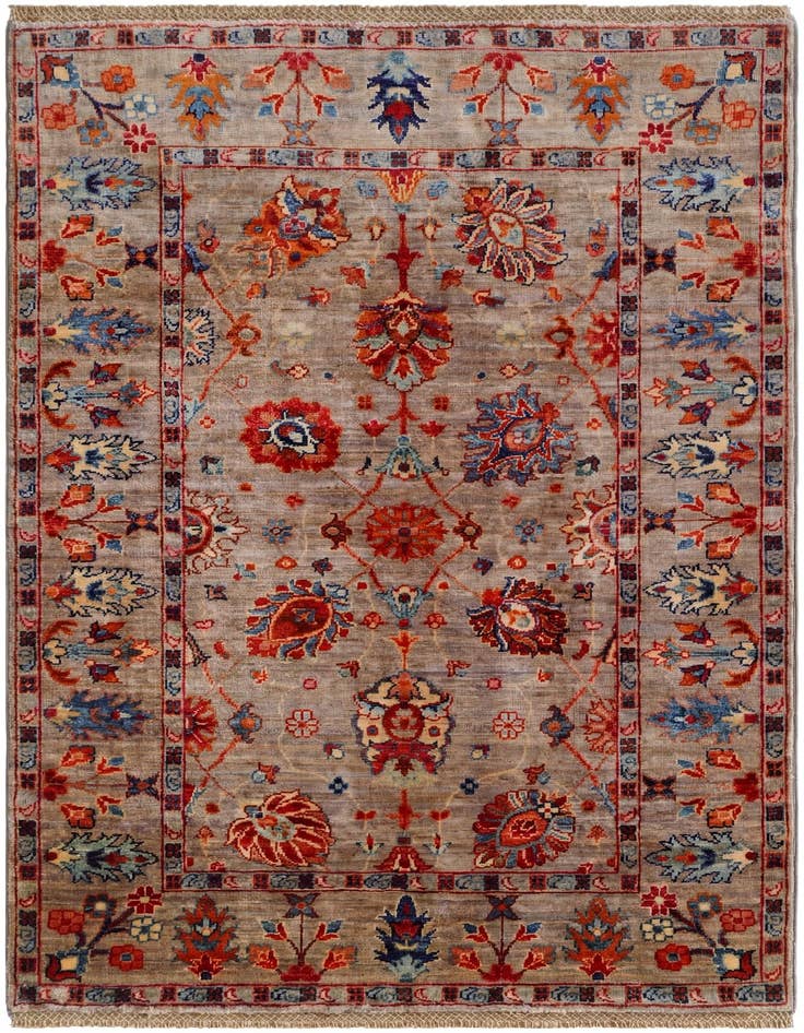 Detail image of 3' 3 x 4' 10 Hand Knotted Ariana Ziegler Rug