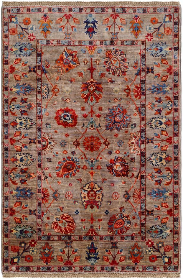 Detail image of 3' 3 x 4' 10 Hand Knotted Ariana Ziegler Rug