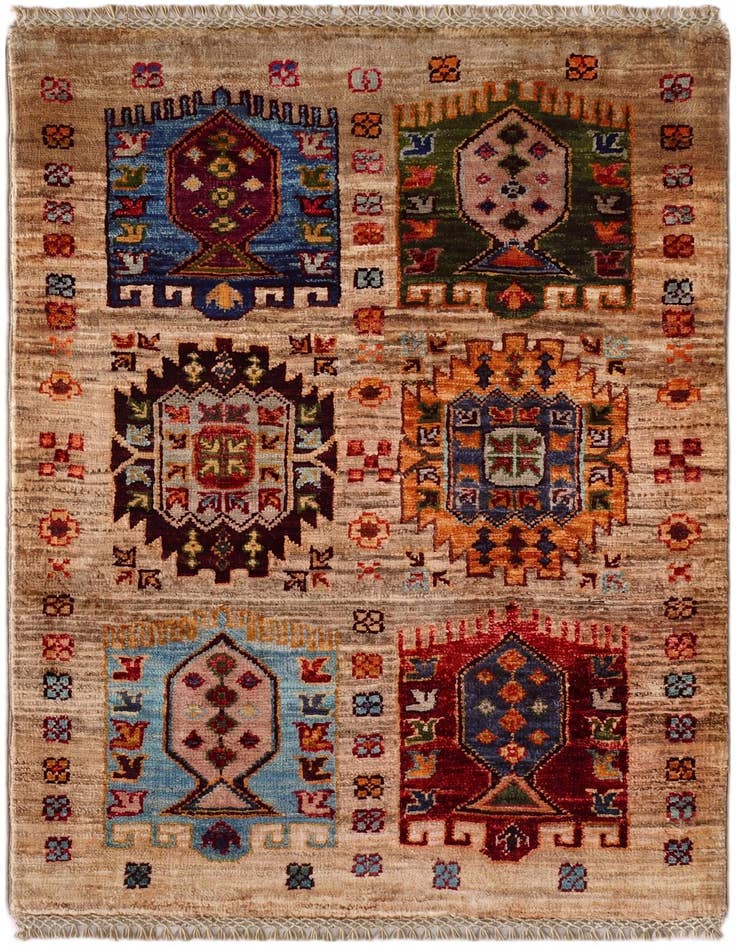 Detail image of 2' 1 x 3' Hand Knotted Ariana Ziegler Rug