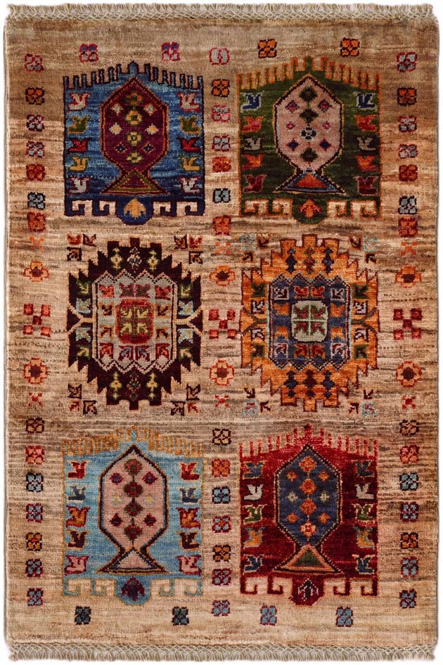Detail image of 2' 1 x 3' Hand Knotted Ariana Ziegler Rug