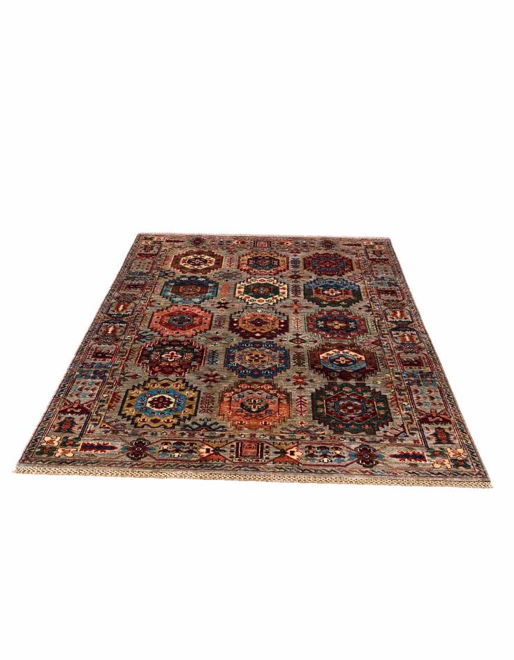 Detail image of 4' x 6' 4 Hand Knotted Ariana Ziegler Rug