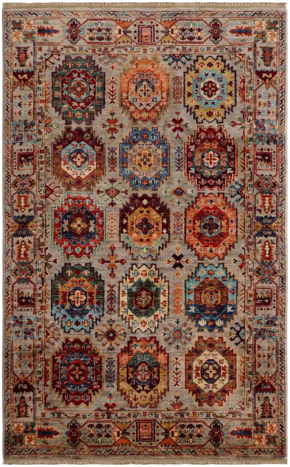 Detail image of 4' x 6' 4 Hand Knotted Ariana Ziegler Rug