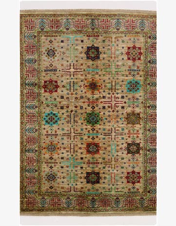 4' 11 x 6' 8 Hand Knotted Ariana Ziegler Rug