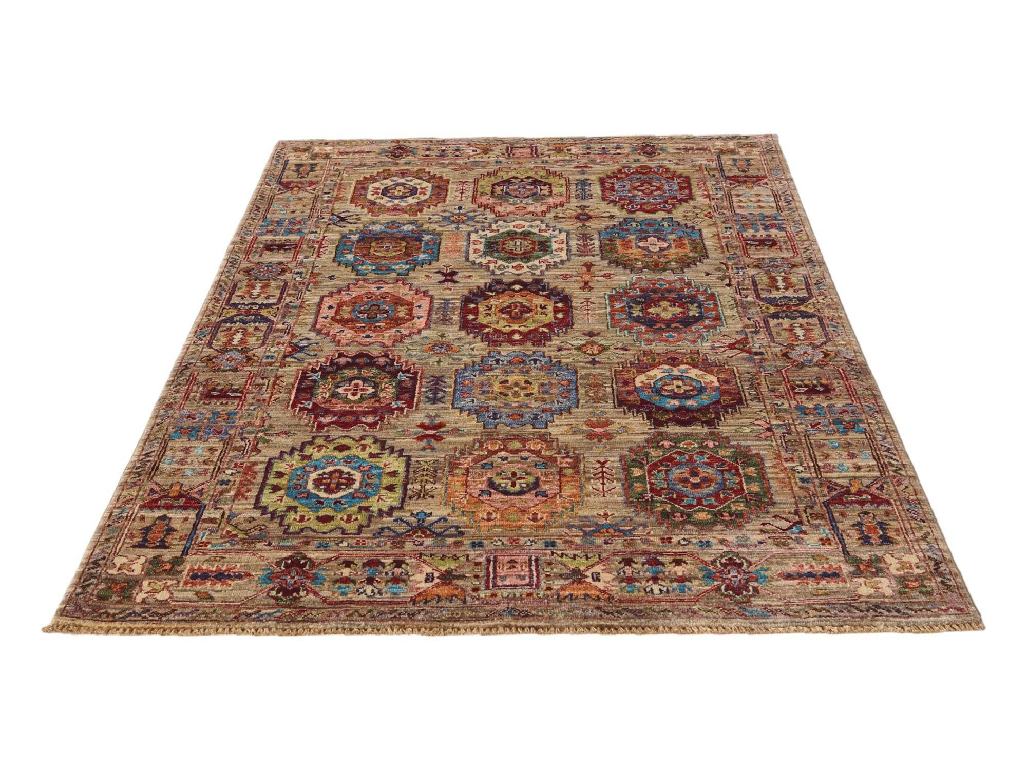 4' x 6' 2 Hand Knotted Ariana Ziegler Rug
