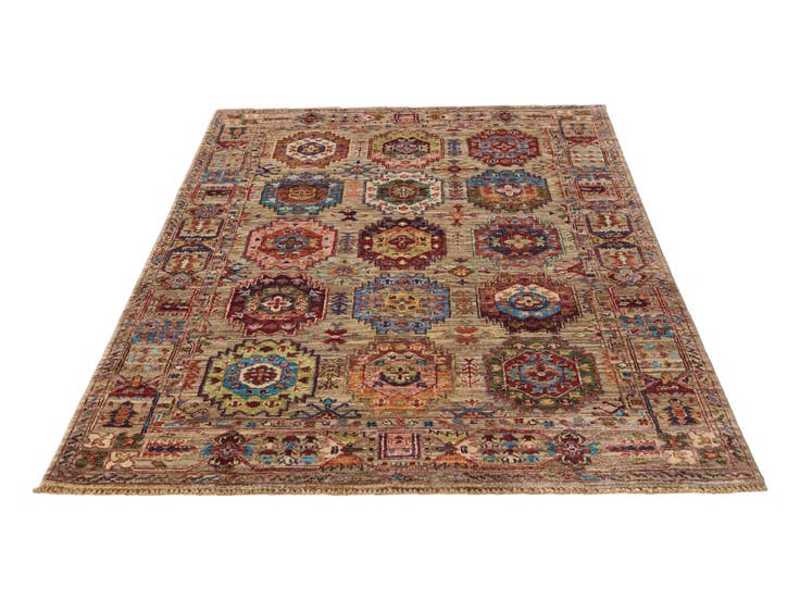 Detail image of 4' x 6' 2 Hand Knotted Ariana Ziegler Rug