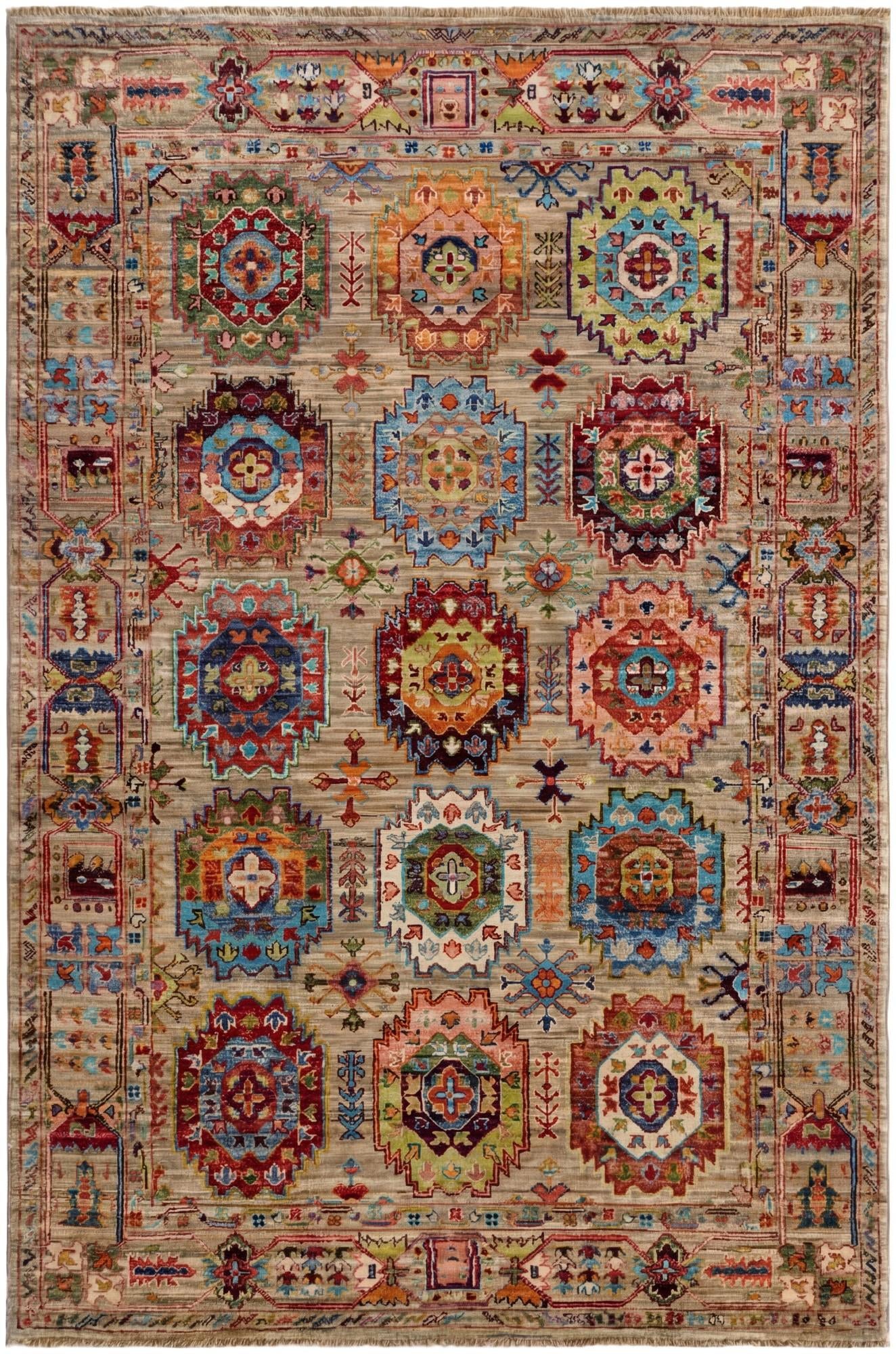 4' x 6' 2 Hand Knotted Ariana Ziegler Rug
