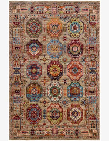 4' x 6' 2 Hand Knotted Ariana Ziegler Rug