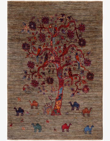 4' 1 x 6' Hand Knotted Ariana Ziegler Rug
