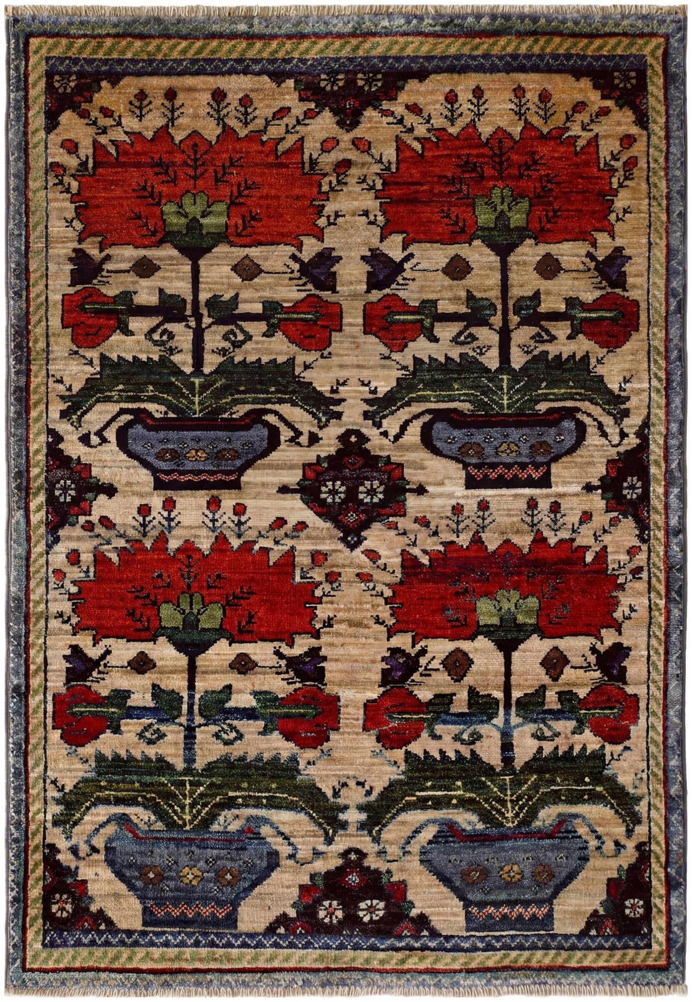 2' 8 x 4' Hand Knotted Ariana Ziegler Rug