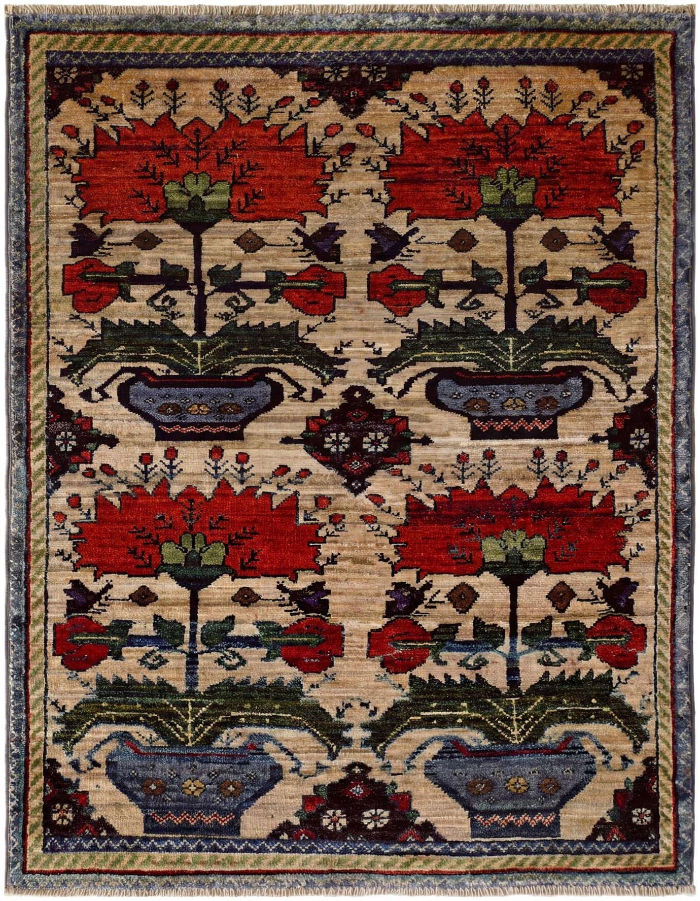 2' 8 x 4' Hand Knotted Ariana Ziegler Rug